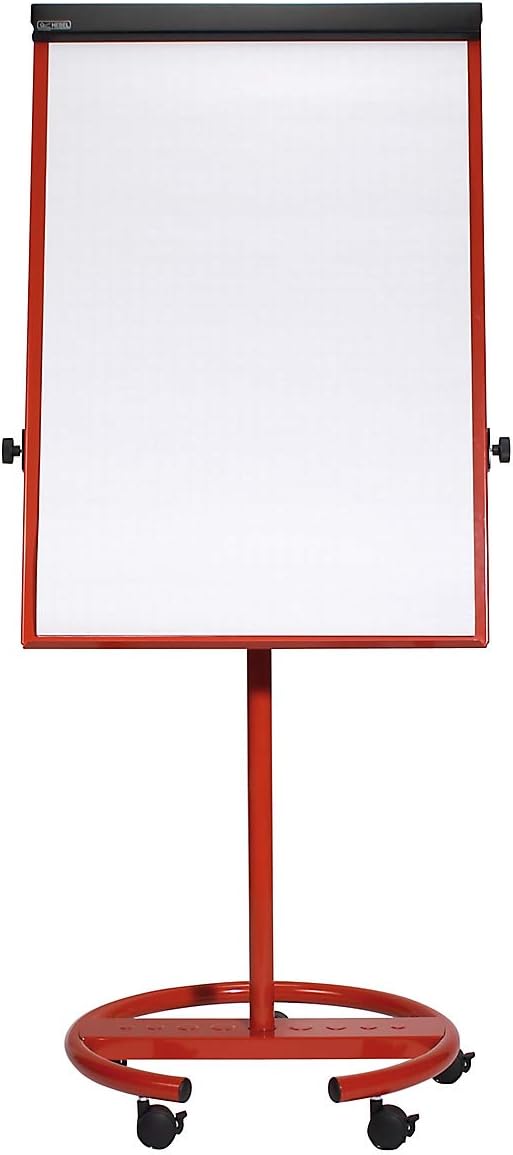 MAUL Flipchart MAULoffice 70x100cm | Mobiles Whiteboard mit 5 Fussrollen und Rundfuss | Magnetische