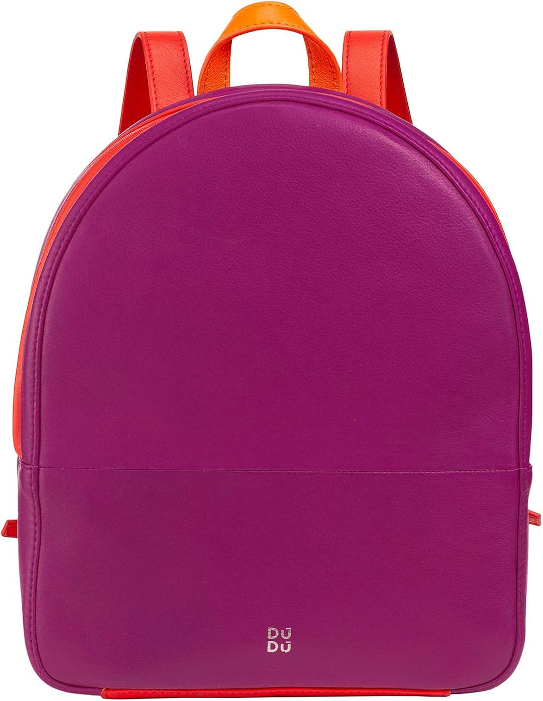 DUDU Rucksack Damen Bunt Sommerlich aus weichem Leder Rucksack Multicolor mit doppeltem Reissverschl