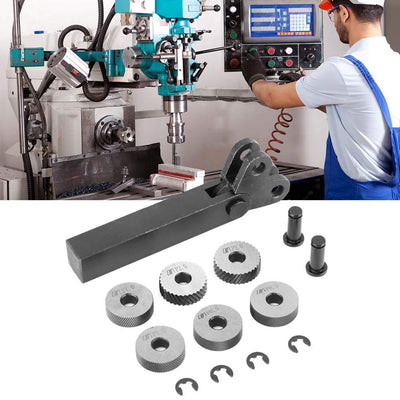 Stahl-Rändelwerkzeug, 7-teilig, diagonales Doppelrad, Schrägverzahnung, Metalldrehgerät, Ersatz für