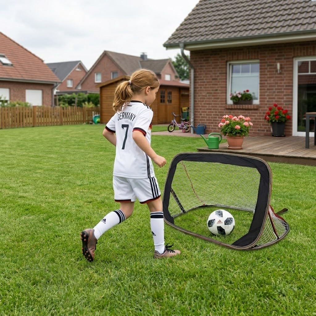 Pop-Up Fussballtor: 2 Set schnell faltbar leicht tragbar Indoor Outdoor Kinder Garten Training Übung