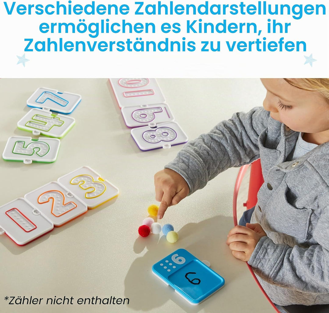 Learning Resources Sensorische Zahlentafeln, Lernspielzeug für Kinder ab 3 Jahren, Fingerspurentafel