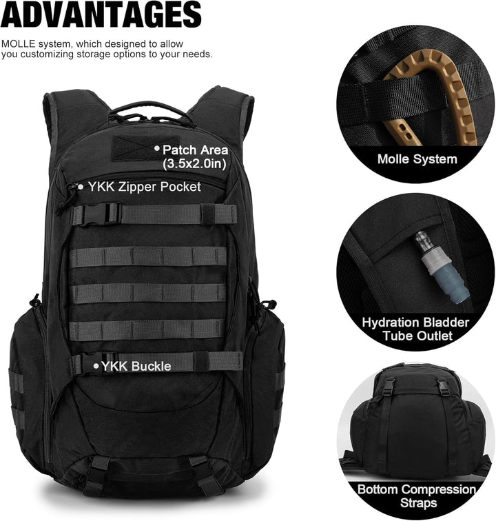 Mardingtop 35L Rucksack Herren Taktischer Wanderrucksacke Outdoor Survival Ausrüstung Trekkingrucksa
