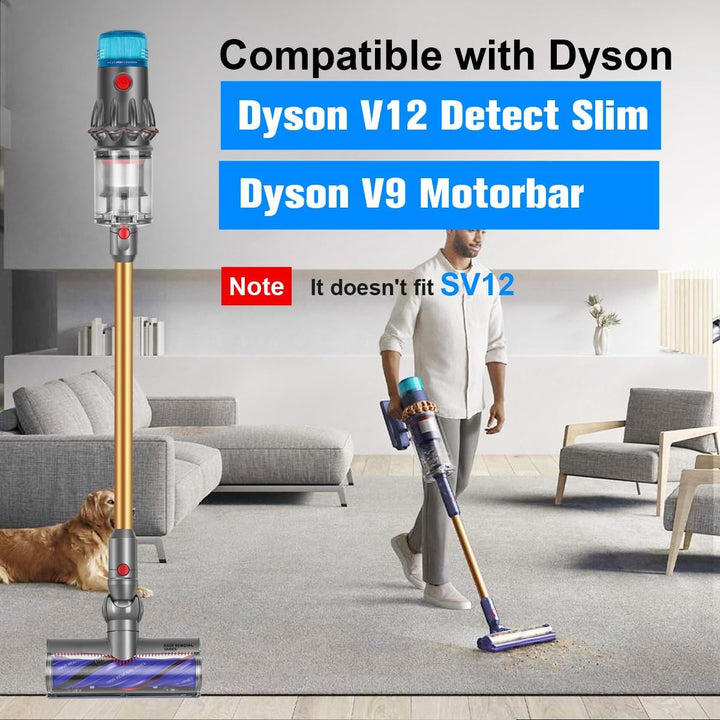 Motorbar Bodenbürste Kompatibel mit Dyson V12 Detect Slim Staubsauger, Anti-Verwicklungs Bürste Idea