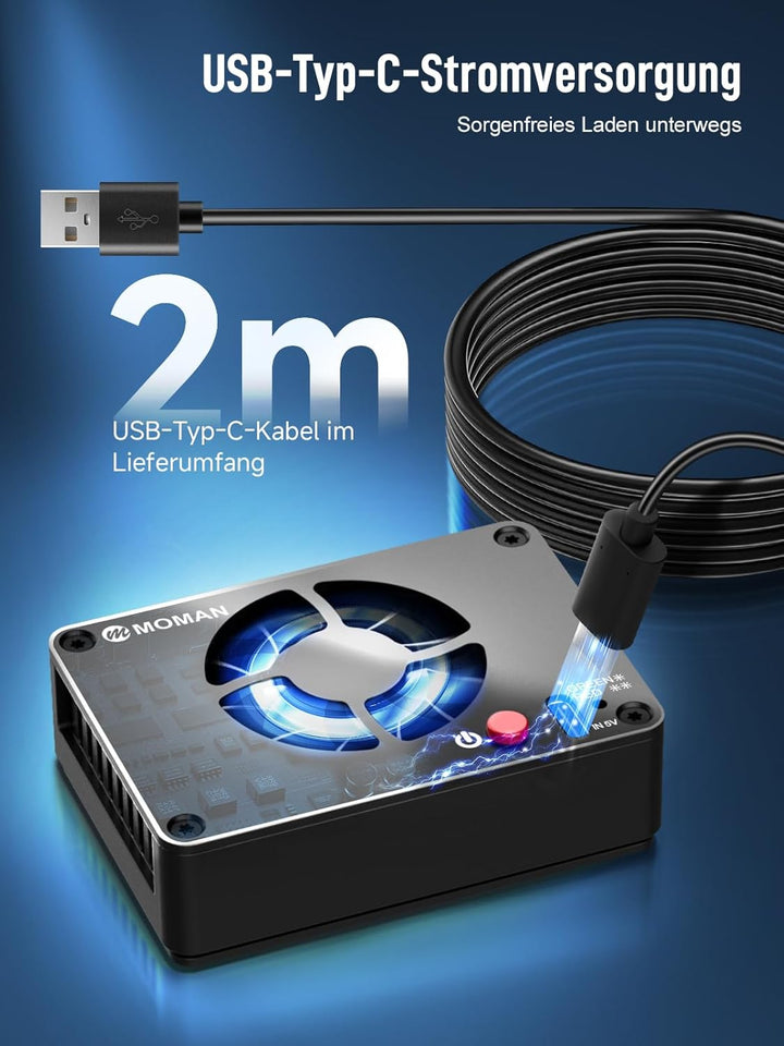 Camera Cooling Fan, Moman Externes Halbleiter Kühlsystem für Kameras mit Aufladen vom Typ C für Live