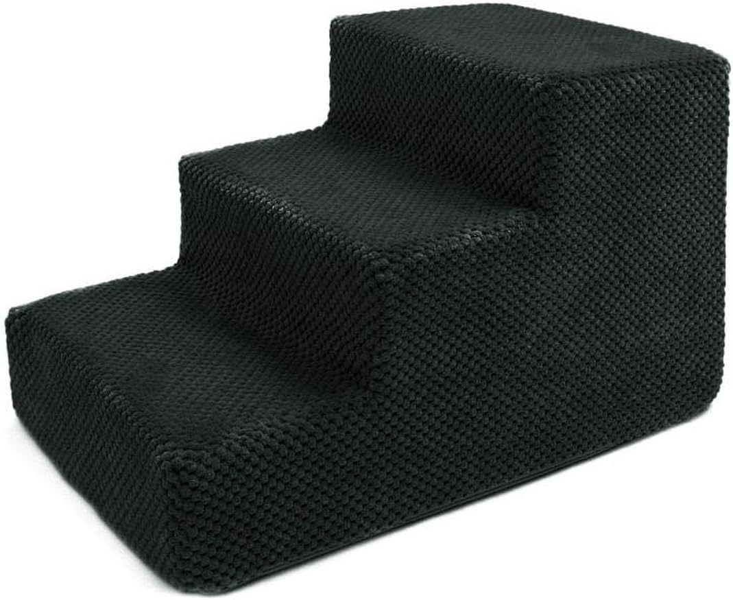 Hundetreppe 30 cm hoch | Katzentreppe Haustiertreppe | 3 Stufen | Hunde Katzen Haustier | für Bett u