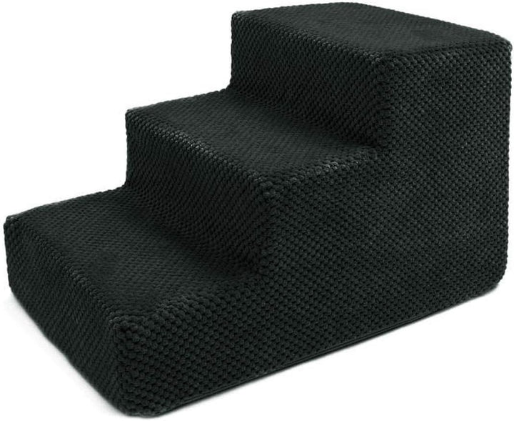 Hundetreppe 30 cm hoch | Katzentreppe Haustiertreppe | 3 Stufen | Hunde Katzen Haustier | für Bett u