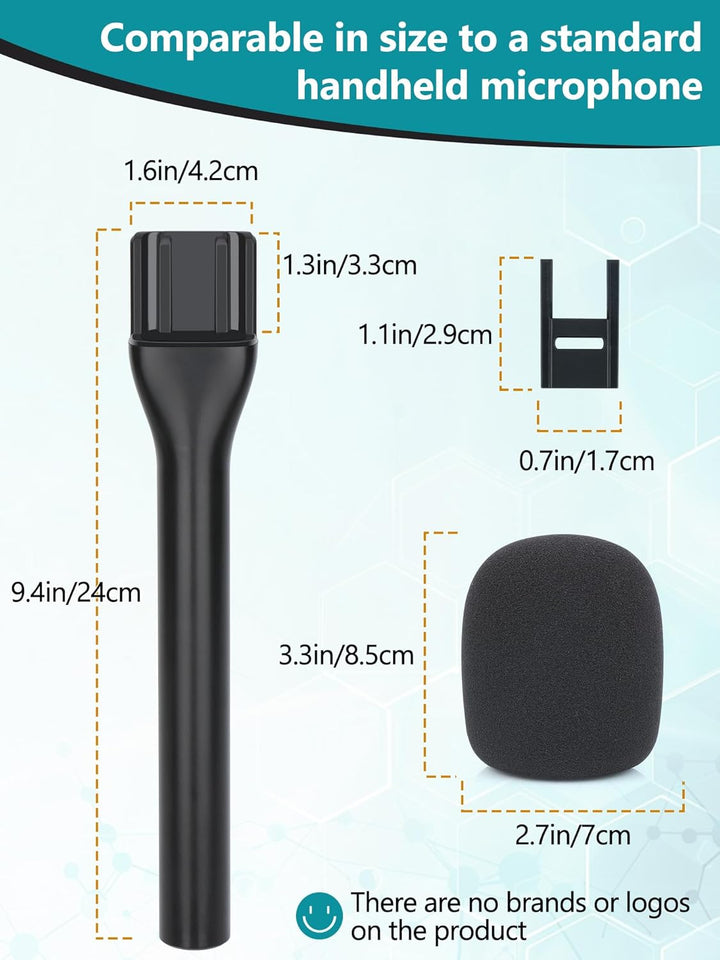 YOUSHARES Interview GO Handheld Adapter für DJI Mic MINI mit Popschutz (Duo-Ton Schwarz-auf-Weiss) -