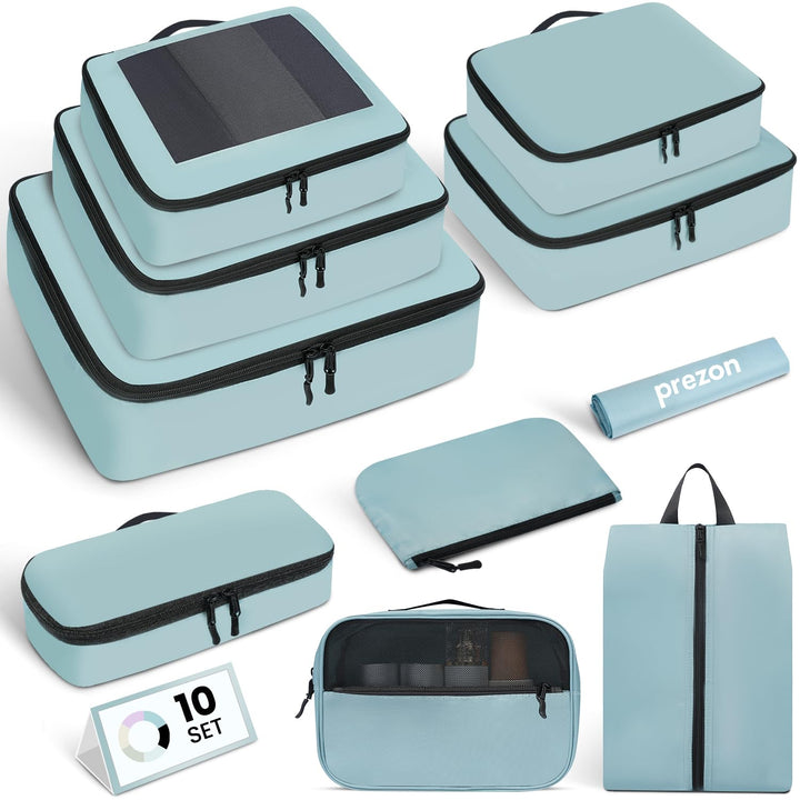 Packing Cubes for Suitcase 10 Set, Leichtgewichtige Gepäck Packing Organizer Packing Cubes für Reise