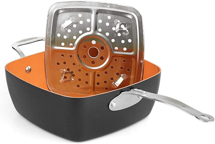 CS Kochsysteme 6 in 1 Multipfannenset KUPFERBERG indukionsfähiges Multi-Pfannenset zum Kochen, Brate