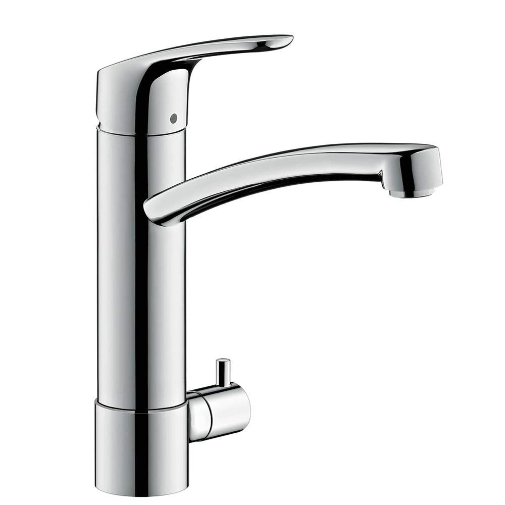 hansgrohe Focus Küchenarmatur (Wasserhahn Küche mit Geräteabstellventil, 120° schwenkbar, hoher Ausl