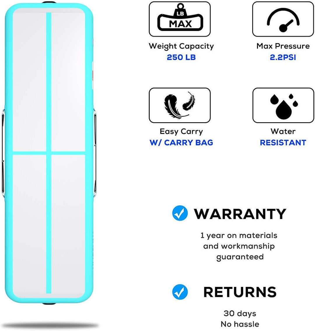 HIJOFUN Aufblasbare Gymnastik Tumbling Matten 3/4/5/6Meters 20CM Höhe Trainings Matte Länge Bodenmat