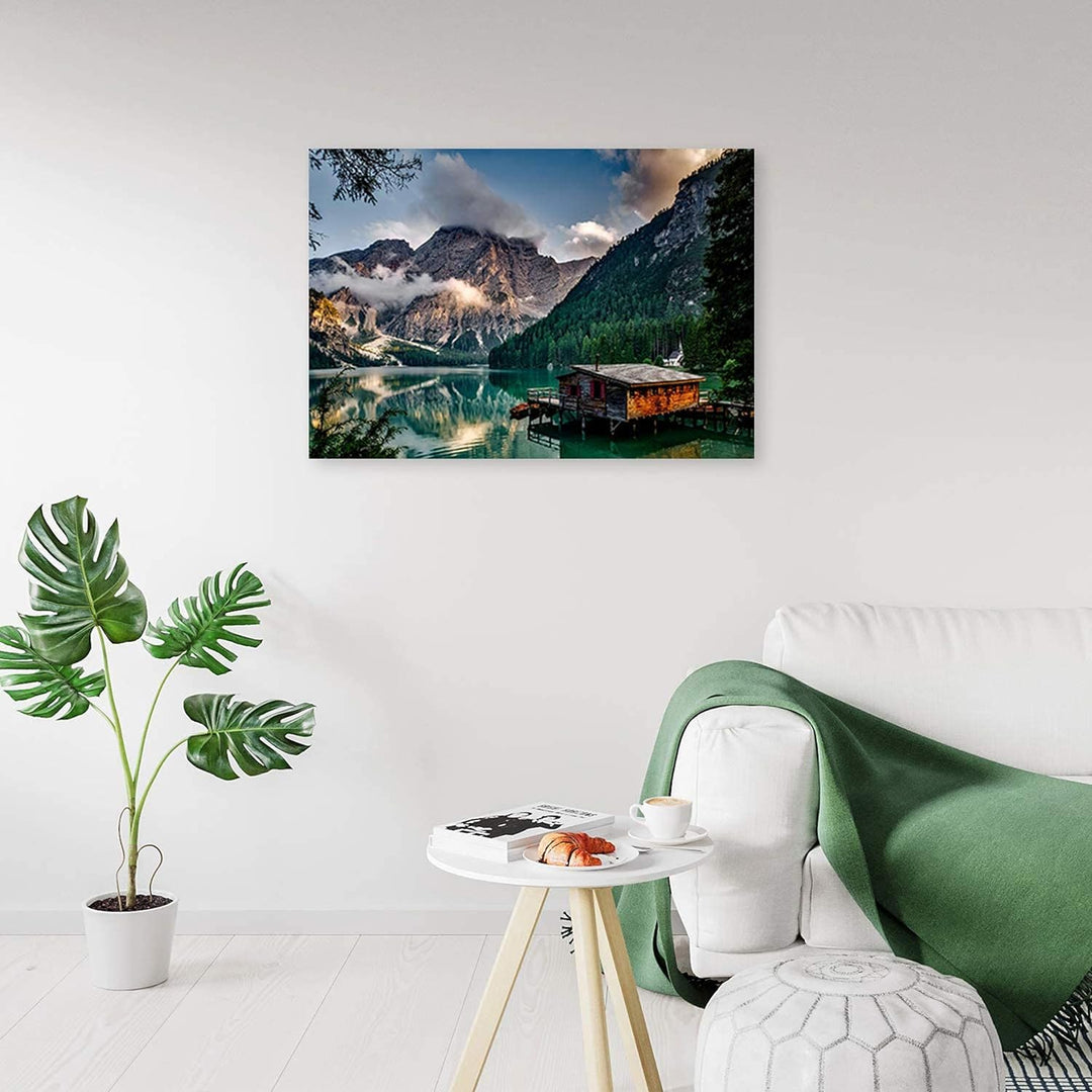 Wanddeko Landschaft Kunst modern Bilder See mehrfarbig 100x70 cm