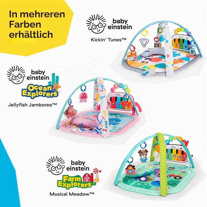 Baby Einstein Farm Explorers 4-in-1 Kickin' Tunes Musical Meadow Musik- & Sprachentdeckungs-Spielbog