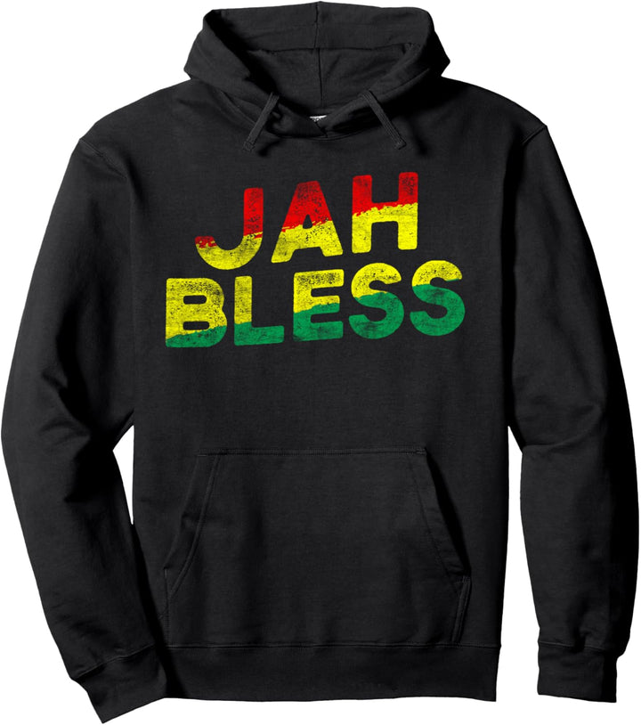 Jamaika Jah Bless Jamaican Pride Karibik Reggae Rastafari Pullover Hoodie