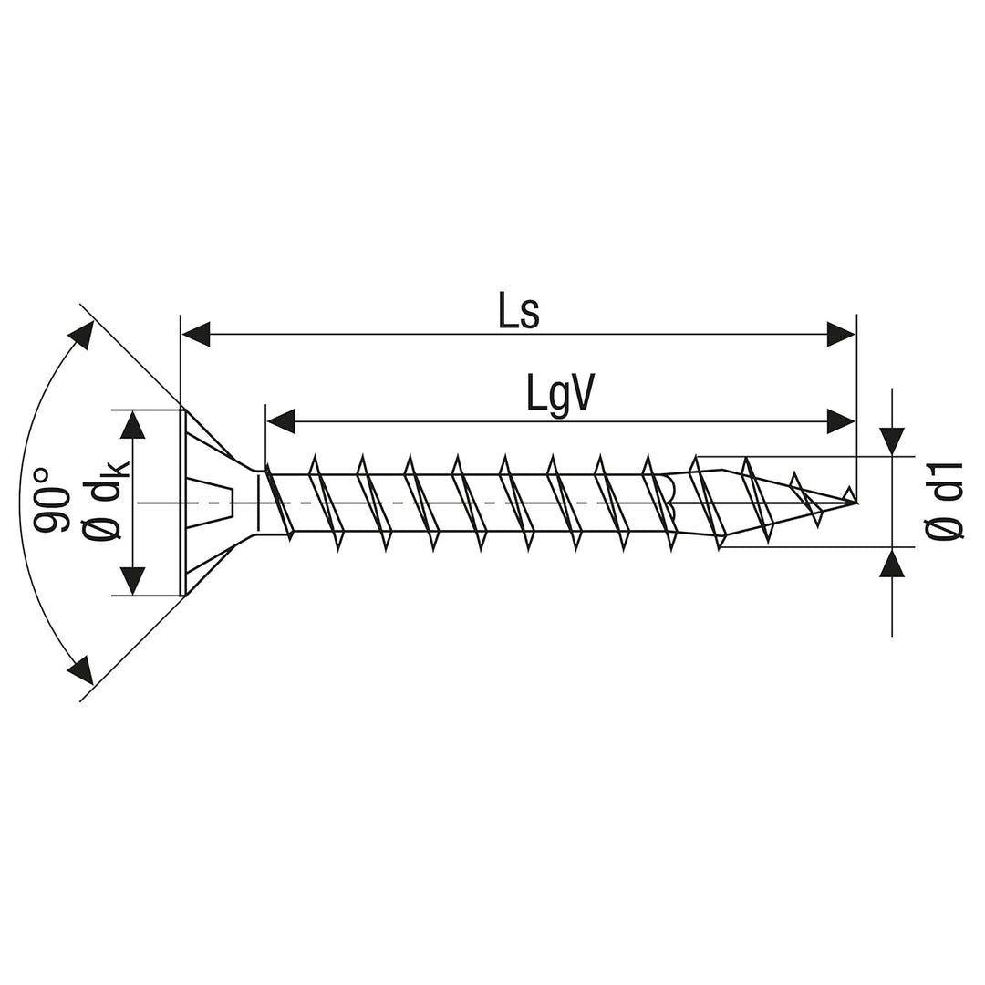 SPAX Universalschraube, 4,0 x 40 mm, 1000 Stück, T-STAR plus, Senkkopf, Vollgewinde, 4CUT, WIROX A3J