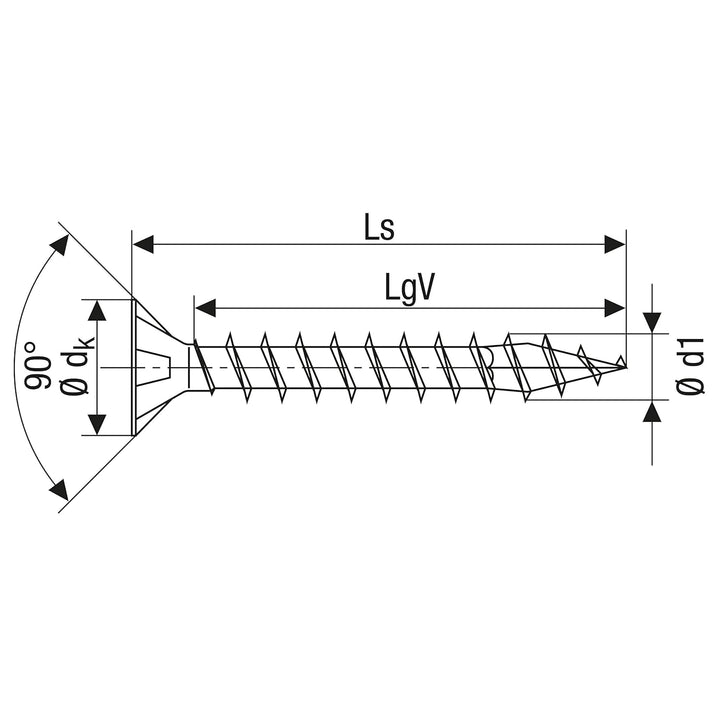 SPAX Universalschraube, 4,0 x 40 mm, 1000 Stück, T-STAR plus, Senkkopf, Vollgewinde, 4CUT, WIROX A3J