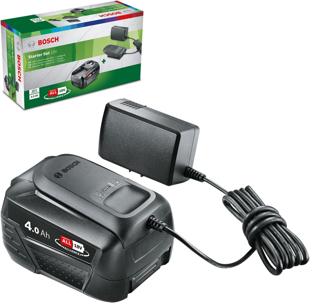 Bosch Bosch Bosch Akku und Ladegerät Starter Set 18V (4,0 Ah Akku, AL18V-20 Ladegerät, 18 Volt Syste