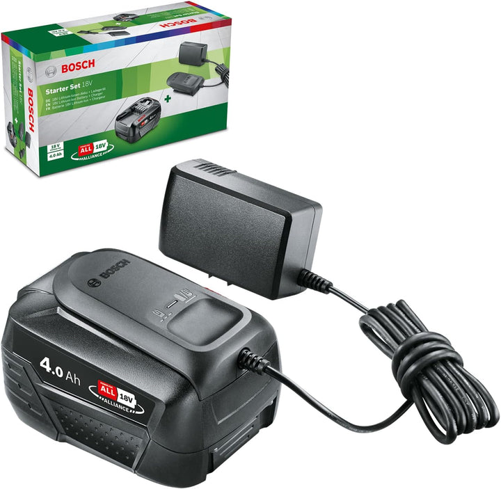 Bosch Bosch Bosch Akku und Ladegerät Starter Set 18V (4,0 Ah Akku, AL18V-20 Ladegerät, 18 Volt Syste