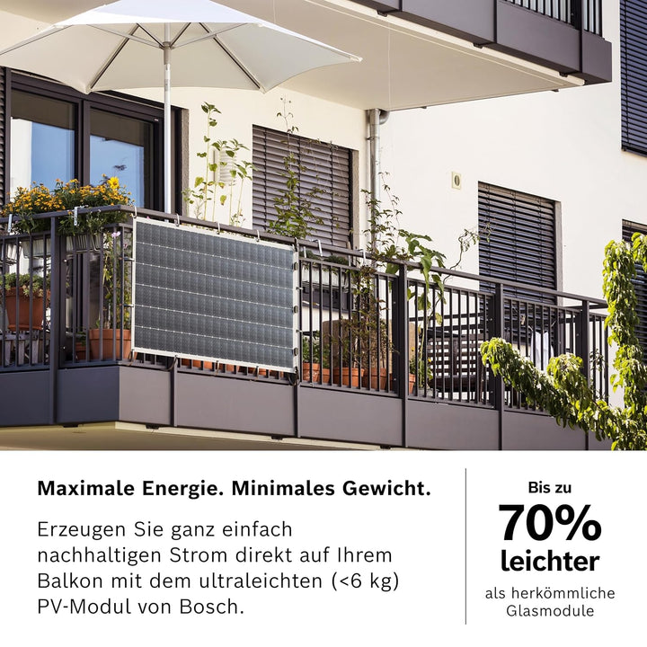 Bosch Solar 4000 P - 300 Watt Modulleistung Balkonkraftwerk mit Plug-and-Play - Ultraleichtes (, 300