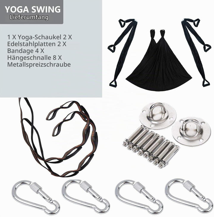 Yoga Hängematte Set Aerial,Aerial Yogatuch,Aerial Yoga Hammock Swing mit Tragetasche und Verlängerun