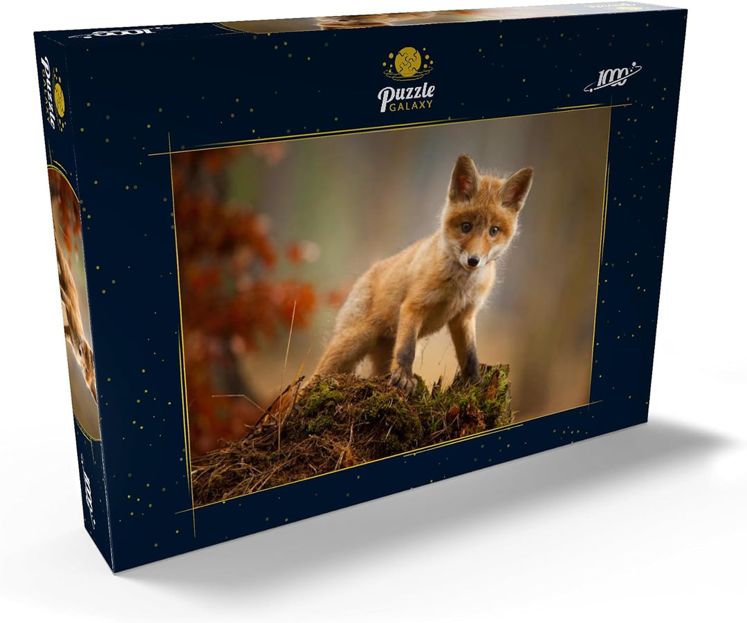 EIN junger, neugieriger Fuchs im Wald - Premium 1000 Teile Puzzle - MyPuzzle Sonderkollektion von Pu