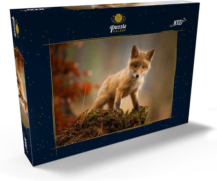 EIN junger, neugieriger Fuchs im Wald - Premium 1000 Teile Puzzle - MyPuzzle Sonderkollektion von Pu