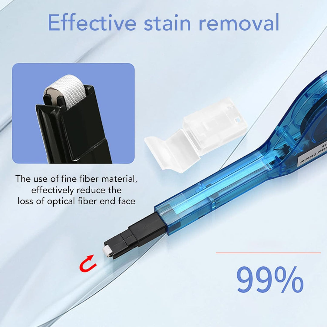 LWL-Reinigungsstift One Click MPO Cleaner Antistatische Harzschale Transparentes Faserreinigungswerk