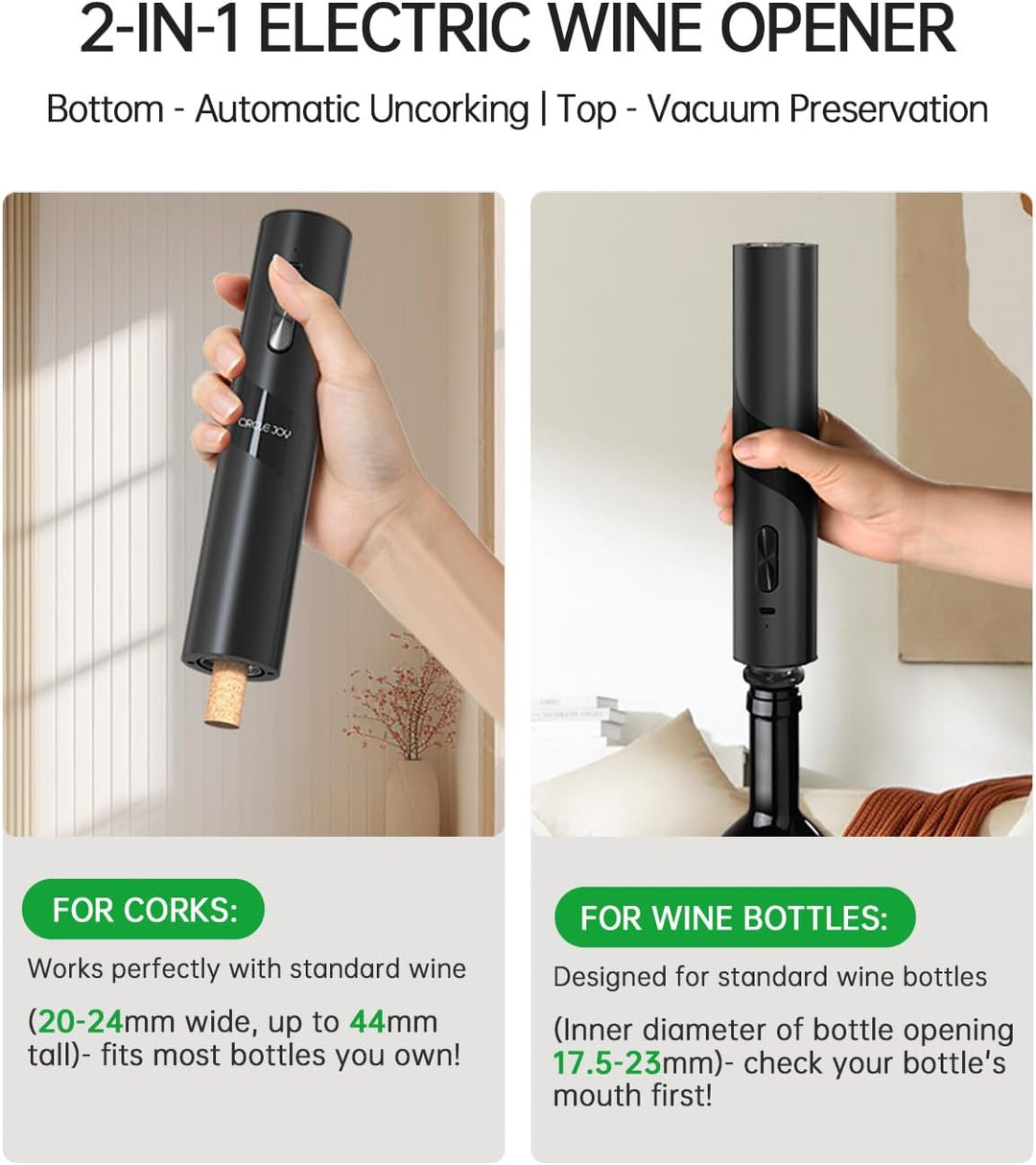 CIRCLE JOY Elektrischer Korkenzieher Wiederaufladbare 7-in-1 Weinöffner Geschenkset mit Elektrischem