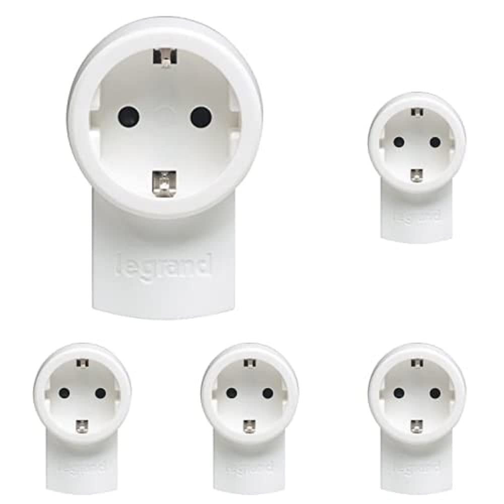 Legrand, Schutzkontakt-Stecker mit Steckdose (16A/230V), mit Kabelanschluss bis 3x1.5 mm², 050462, P