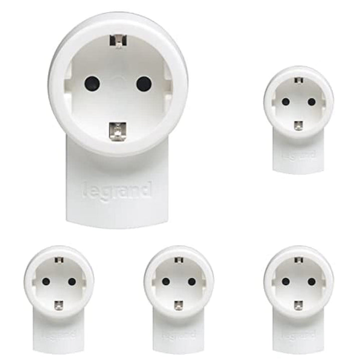 Legrand, Schutzkontakt-Stecker mit Steckdose (16A/230V), mit Kabelanschluss bis 3x1.5 mm², 050462, P