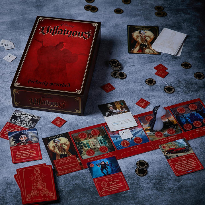 Ravensburger 26929 Disney Villainous Perfectly Wretched, spanische Version, Light Strategy und Famil