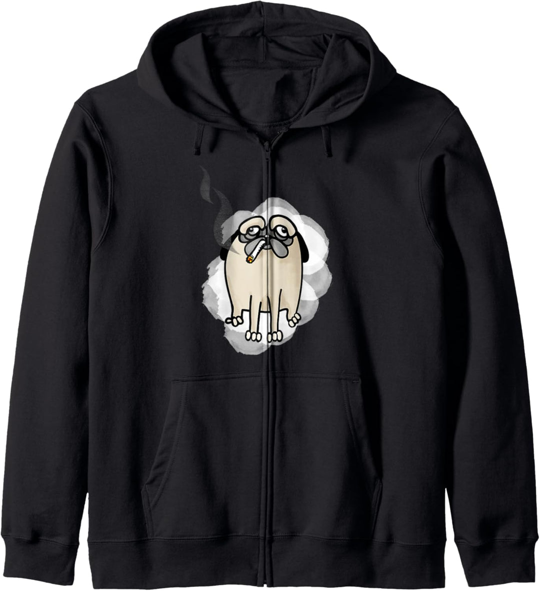 Hund raucht Ziggi Lustiges Geschenk Fun Kapuzenjacke