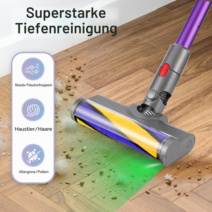 Bodendüse Bürste für Dyson V11 V15 V10 V8 V7 Staubsauger, Ersatzbürste Zubehör mit LED-Licht, Elektr