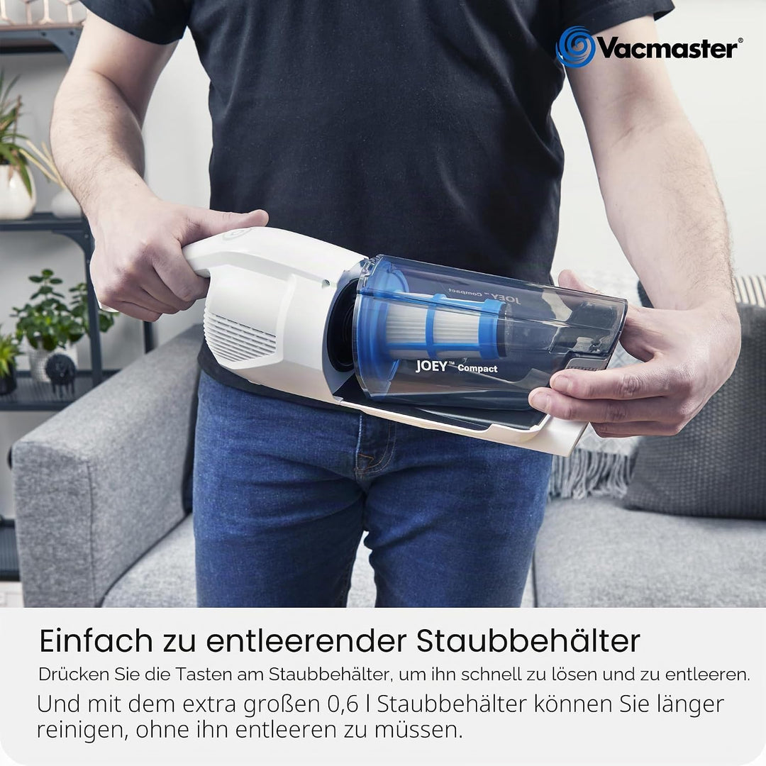 Vacmaster VSD1801EU 2in1 Akku Staubsauger beutellos/bis zu 30 Min.Laufzeit,Elektrische Kehrbesen wit
