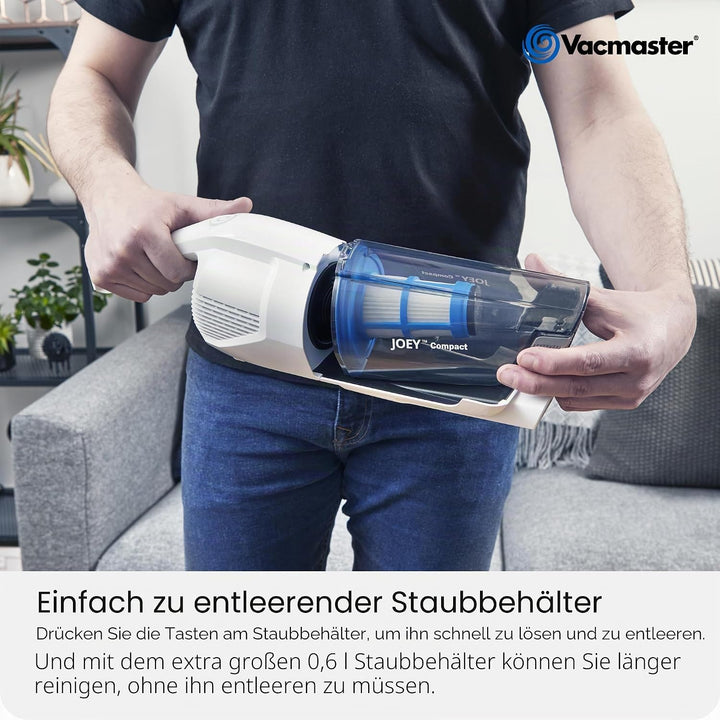 Vacmaster VSD1801EU 2in1 Akku Staubsauger beutellos/bis zu 30 Min.Laufzeit,Elektrische Kehrbesen wit