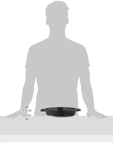 Staub Bratpfanne mit zwei Griffen, Induktionsgeeignet, Gusseisen, Schwarz, 26 cm,1 Einheiten Schwarz