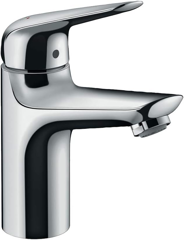 hansgrohe Wasserhahn Novus wassersparende Armatur (Auslauf Höhe 100mm ohne Ablaufgarnitur) Chrom Chr