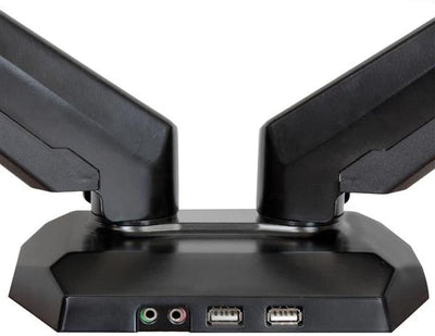 StarTech.com Dual Monitor Halterung mit eingebautem 2 Port USB und Audio Passthrough Fixation bureau