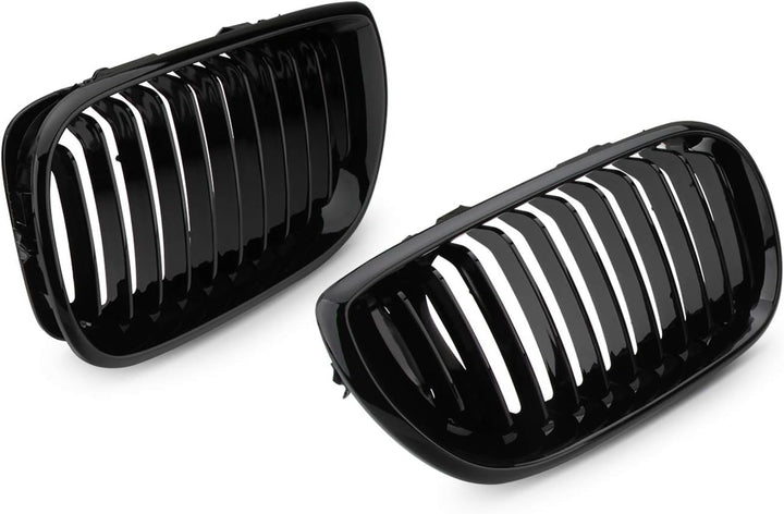 Kühlergrill Nieren Doppelsteg Kühlergrill E46 (Glanz Schwarz) -Twilight Garage Auto, E46