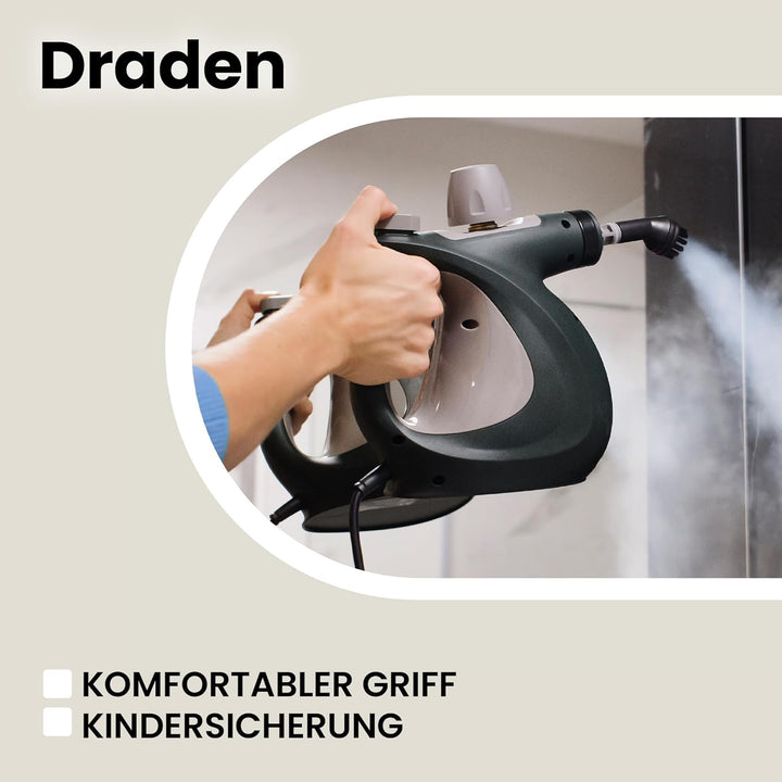 ZEEGMA Draden Dampfreiniger, Handdampfreiniger, Hochdruckreiniger Dampfsauger mit 350ml, Tank Umfang