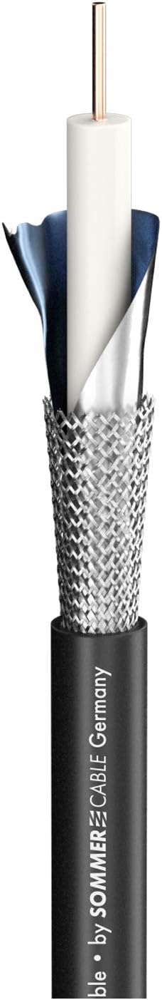 SOMMER CABLE - Koaxiales Videokabel mit BNC 75 Ω - HD/3G/6G/12G-SDI / 4K-UHD SC-Vector 0.8/3.7 - BNC