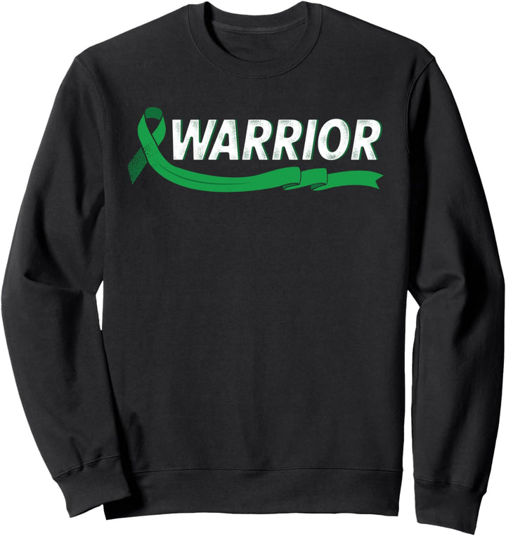 Warrior green ribbon - cerebral palsy awareness Sweatshirt