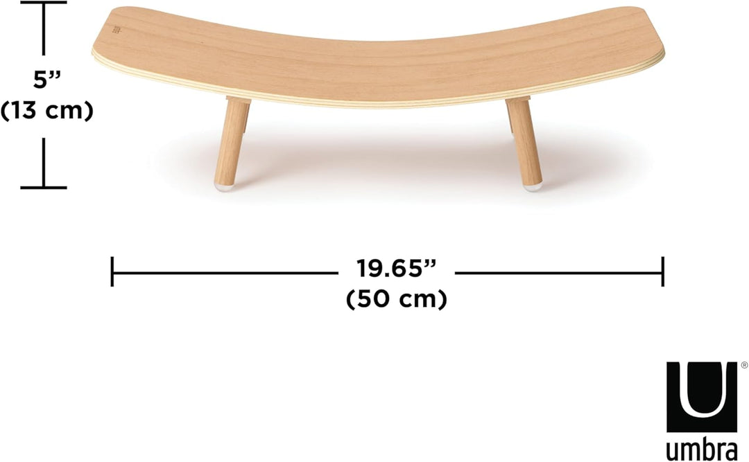 Umbra Vinola Weinregal, Moderner Flaschenhalter aus Holz für bis zu 5 Weinflaschen, Natur