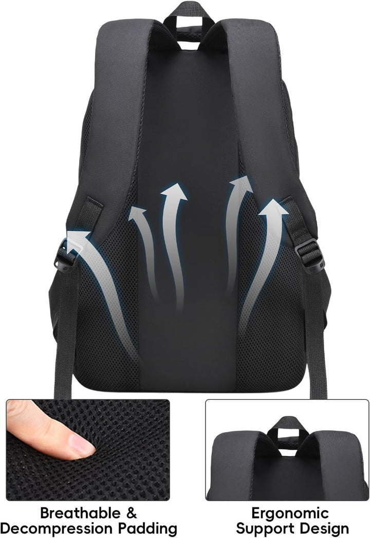 Amythe Schulrucksack Jungen Teenager Grosser Kapazität 28L, Rucksack Junior mit Laptopfach für Mitte