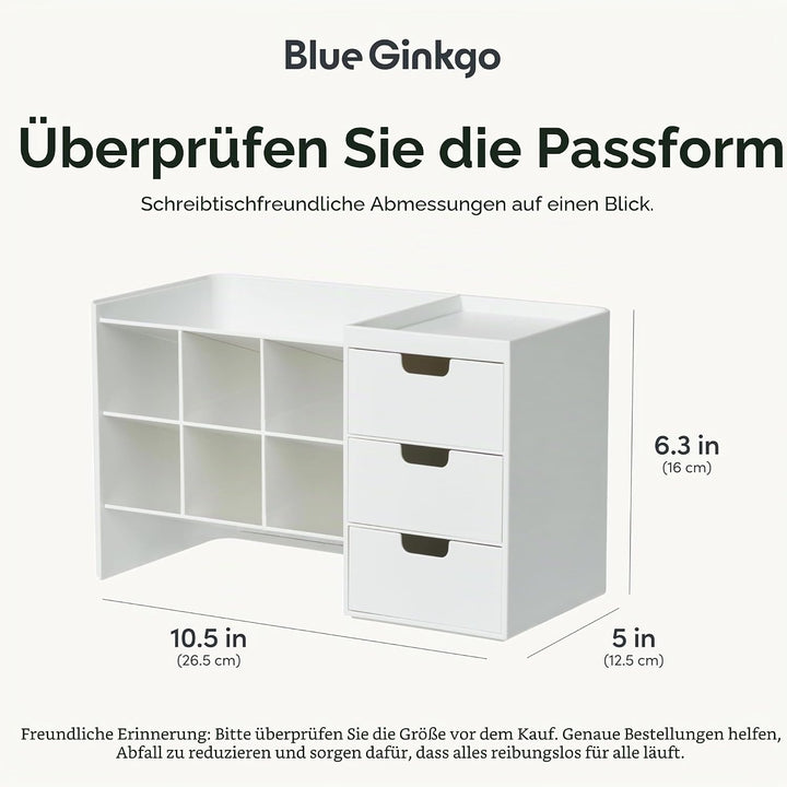 BLUE GINKGO Hive Stack Desk Organizer – Stapelbarer Stiftehalter, Schreibtischorganizer mit Schublad