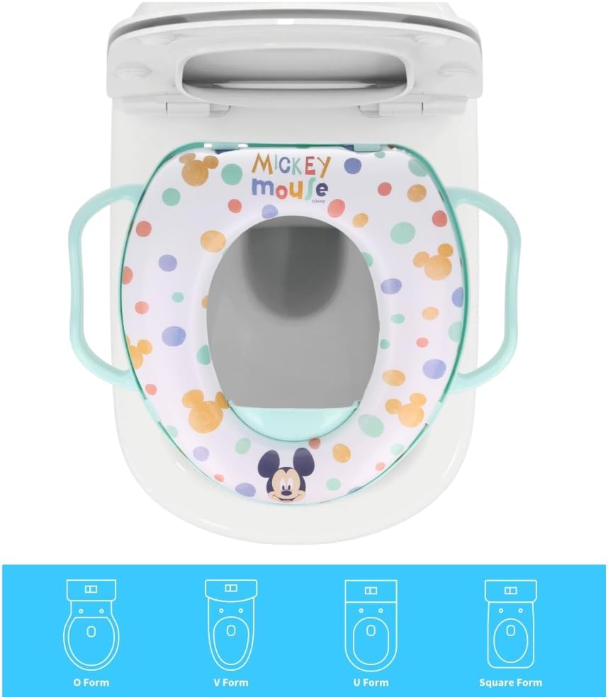 Toilettensitz für Kinder Mickey Disney Universal-WC-Adapter mit Griffen Mickey Maus, Mickey Maus