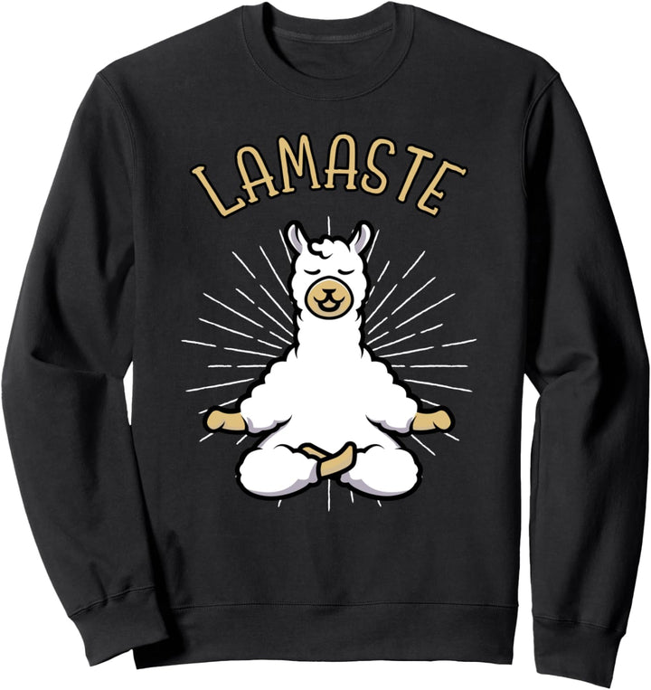 Lamaste Lama Yoga Alpaca Geschenke Meditation Spirituell Sweatshirt