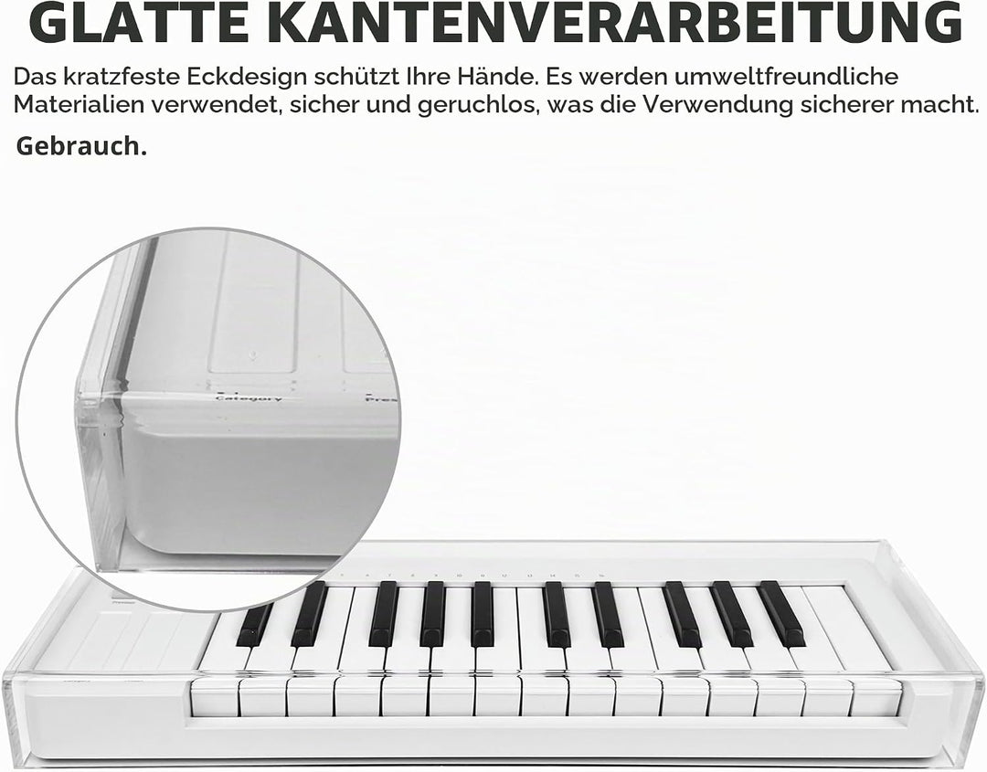 Acrylhülle für Klaviertastatur, kompatibel mit Arturia MicroLab, transparente, reservierte Drahtfuge