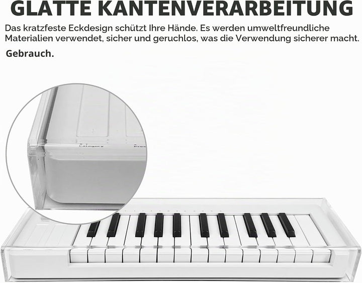 Acrylhülle für Klaviertastatur, kompatibel mit Arturia MicroLab, transparente, reservierte Drahtfuge