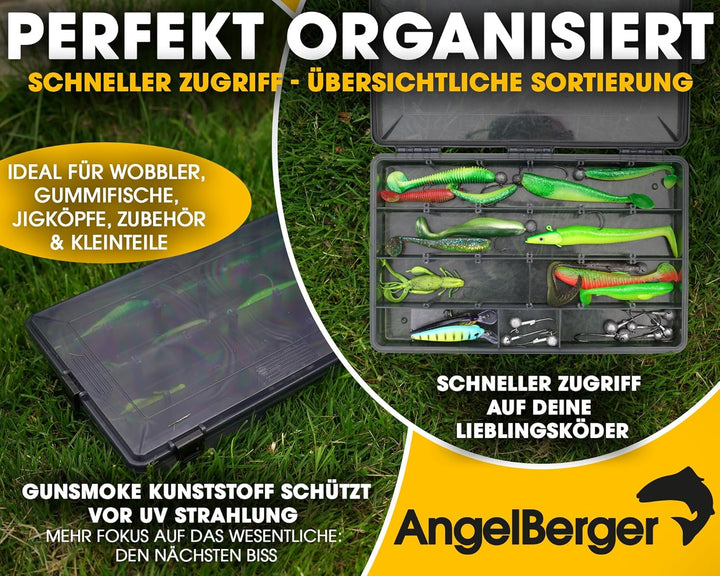 Angel-Berger Pro Tackle Box Zubehörbox Köderbox wasserdicht Large, Large